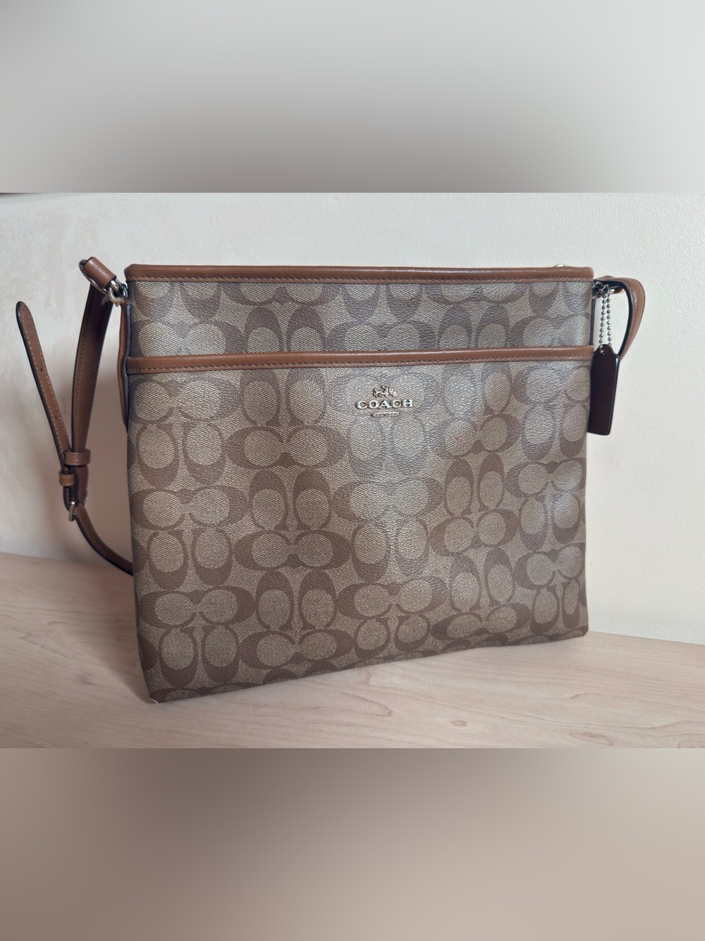 Coach F58297 Signature File Crossbody Bag